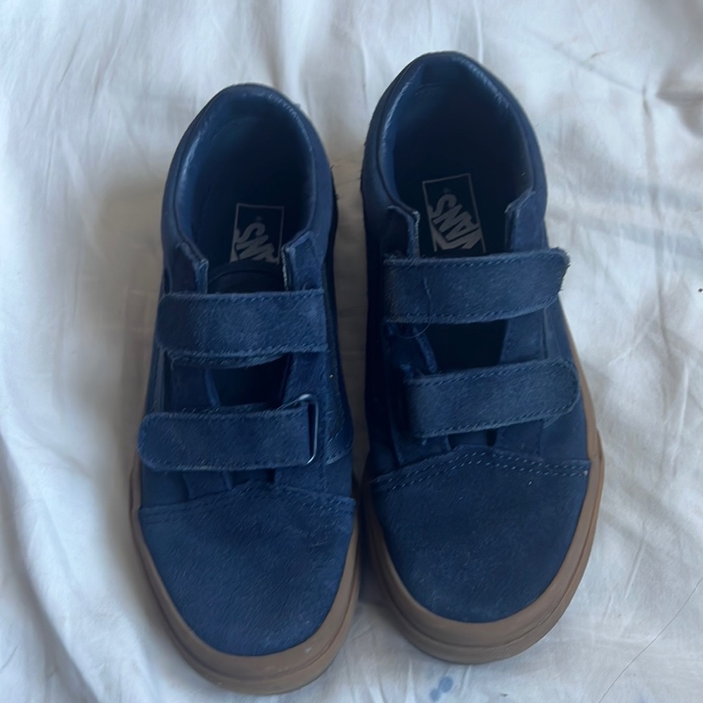 Big kids Vans Velcro navy size 2